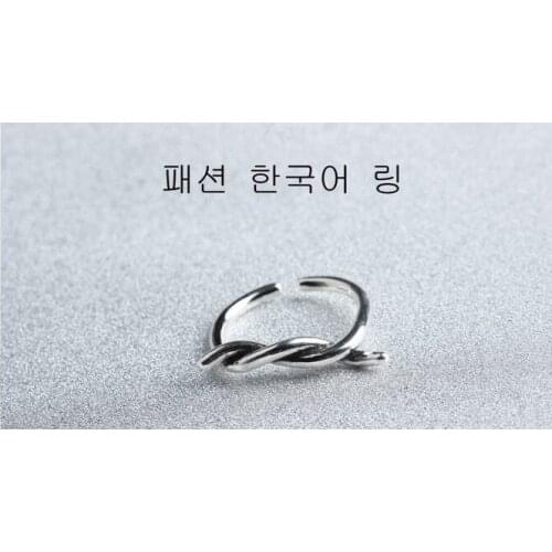 S925 Thai Silver Ladies Ring Twist Rope Retro European and American Rock Art Style Fashion Open Ring Global Shipping Soul Eater
