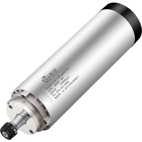 Zhenyu air-cooled motor spindle 800W 220/380V 4A 400HZ speed 24000rpm chuck ER11 diameter 65mm