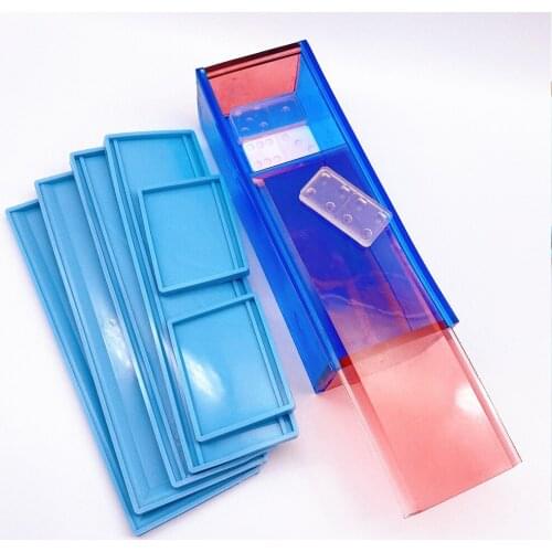 1 Set Domino Storage Box Mold for Epoxy Resin Casting Jewelry Storage Case Holder Molds silicone Box Gift DIY Crafts Making Tool