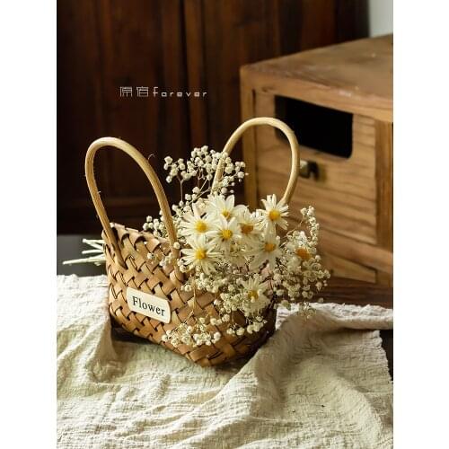 10pcs Natural Plant Grass Sticky Dried Flower Decoration Living Room Desktop Decoration Bouquet Small Leucanthemum