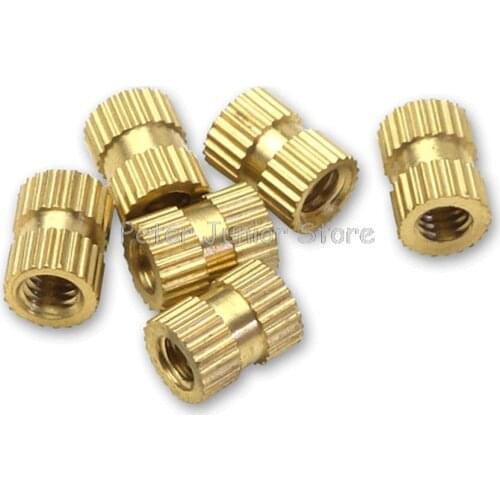100pc Nut Embedded Fastener M2 M2.5 Copper Inserts Brass Double Pass GMN
