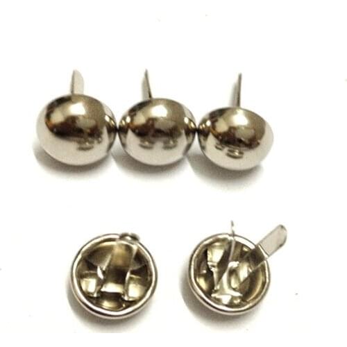 15mm Silver Round Feet Buttons Spikes Metal Rivet Buttons Bag Feet