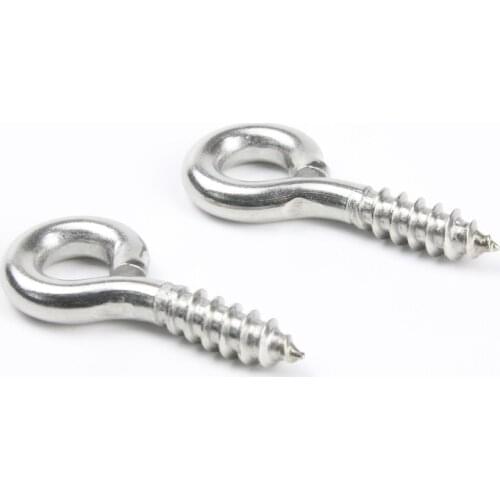 2PCS 49mm Eye Screw Bolt Hook 304 Stainless Steel Screw Eye DIY Rope Accessories Wood Screws Jewellery Accessories