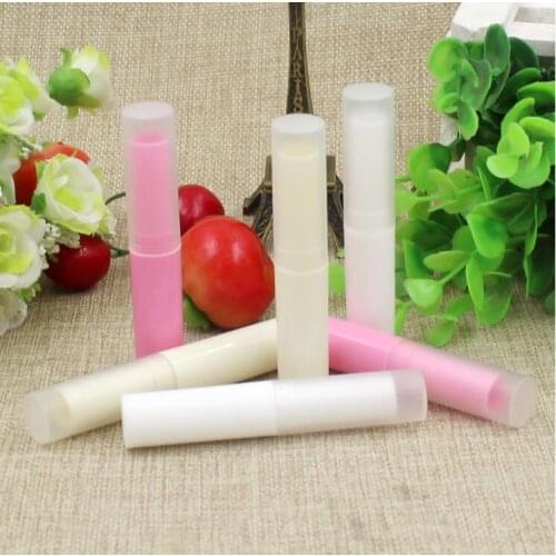 4g Beige White Pink liptubes lipstick Container Lip Balm PET lipstick bottle DIY Empty Refillable bottles Lip Gloss tube RB13