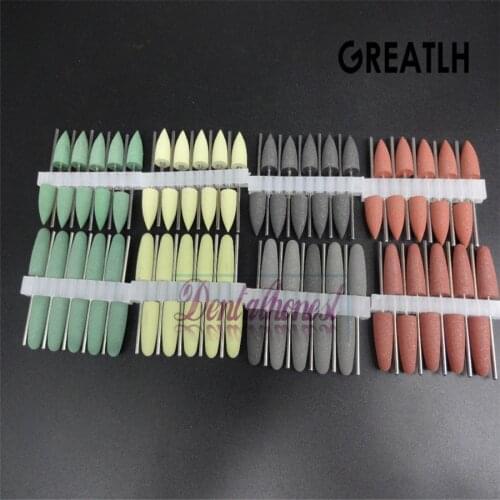 80pcs Dental ASILICONE Polishers Resin Base acrylic Polishing Burs 2.35mm Dental Supplies