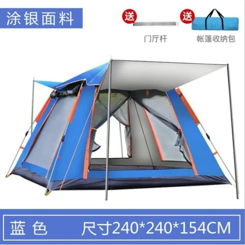 Automatic double outdoor tent camping tent 3-4 people camping outdoor tent roof Quartet
