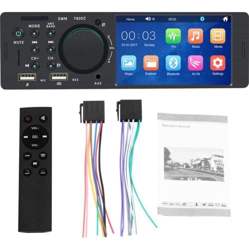 4.1 Inch TFT 1 Din Car Touch Screen Radio Stereo FM Radio Bluetooth MP5 Player Can Be Connected To The Rear View Camera