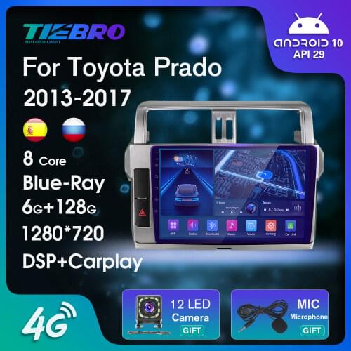 2DIN Android10 Car Radio For Toyota LAND CRUISER PRADO 150 2013-2017 GPS Navigation Car Multimedia Player Auto Radio NO 2DIN DVD