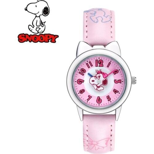 Snoopy official geniune top brand kids Watches Cute Cat Case Fashion Women watch Colorful Cool Quartz Wristwatches girl Clock