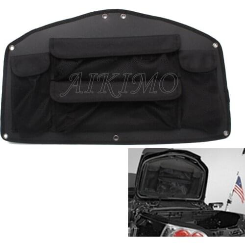 Motorcycle Black Trunk Lid Organizer Tool Rear Bag Case For Honda GoldWing GL1800 Models 2001-2017 16 15 14 13 12 11 10 09 New