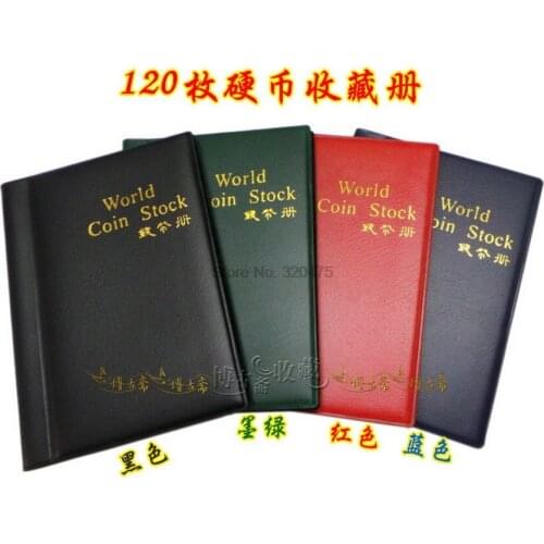 DHL 50pcs 10 Pages 120 Pockets album for Coins Collection Book photo album PVC Coin Album Holders Collection Book