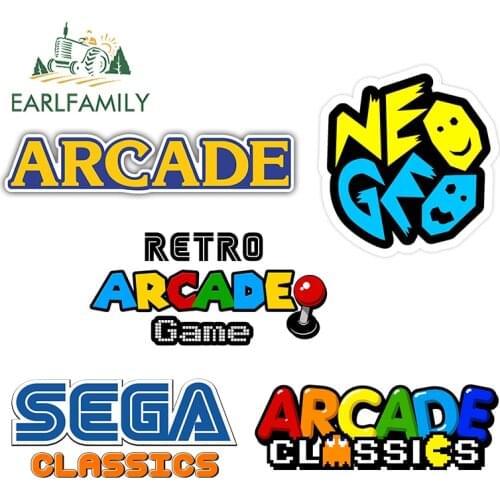 EARLFAMILY 13cm x 6.3cm for Retro Arcade Game Car Decals Custom Printing Motorcycle Scratch-proof Vinyl Window Trunk Stickers