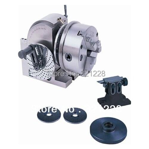 BS-0 SEMI-Uinversal Dividing Head with 3-Jaw 100mm chuck and tail-stock
