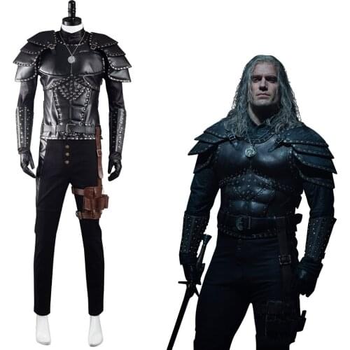 Geralt of Rivia Cosplay Costume Outfits Halloween Carnival Suit