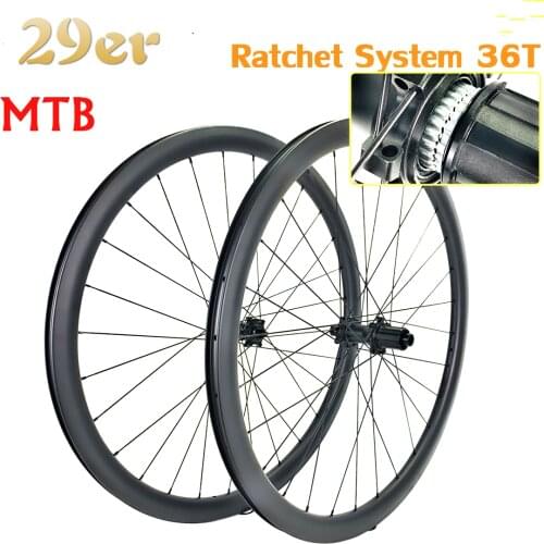 29er MTB Carbon Wheelset 28H M12 Ratchet System 36T Hub Match Seven Types Of Rim For XC AM Cross Country All Mountain