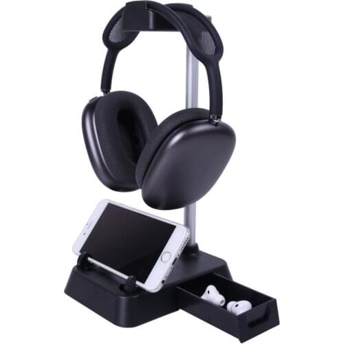 Multifunctional Headphone Accessory Headset Holder Aluminum Hanger Stand For Headsets Support for Apple AirPods Max Mobile Phone