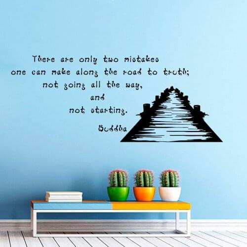 There Are Only Two Mistakes Buddha Wall Sticker Home Decor Art Decals Living Room Bedroom Self Adhesive Wallpaper
