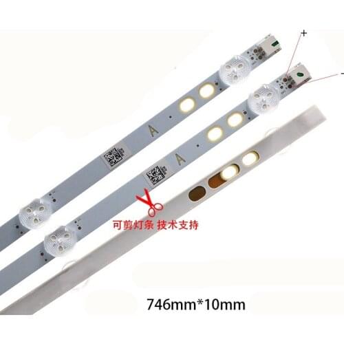 New 4 PCS/set 7LED 805mm LED backlight strip for Vestel 17DB43H P43d300 LB43007 17DLB43VLXR1 VES430UNDL-2D-N12 VES430UNDA-2D-N12