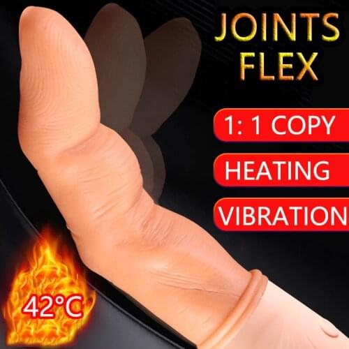 New Heating Realistic Fast Finger Vibrating AV Wand G spot Vaginal Stimulation Prostate Massager Vibrator Sex Toys For Women Men