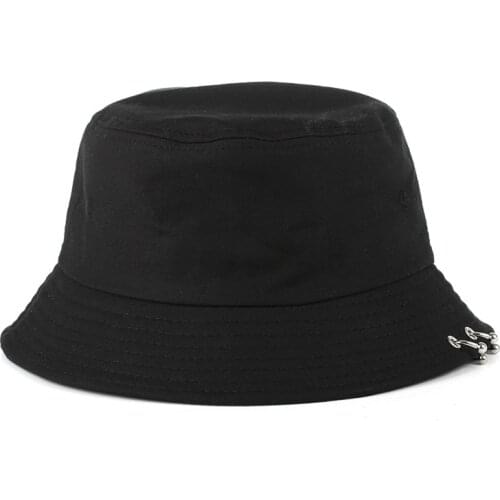 Ring Harajuku Bucket Hat Men Women k pop bob Outdoor Beach sun hat black yellow fashion panama Fishing Fisherman Hat 2019