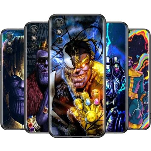Thanos Marvel Gloves For Huawei Y9S Y8S Y6S Y9A Y7A Y8P Y7P Y5P Y6P Y7 Y6 Y5 Pro Prime 2020 2019 Black Soft Phone Case
