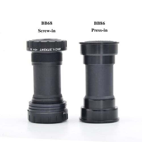 ZTTOBB Axle Adapter 1.37 / 24mm Crank Sprocket Set Black MTB Road Bicycle Push Bottom Fit Brackets For Shimano deore BB52