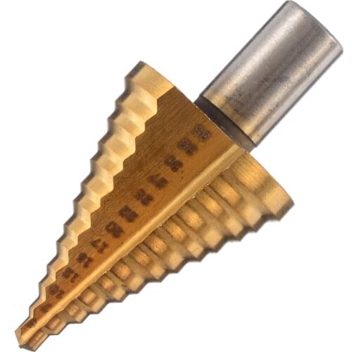 5-35mm HSS Step Drill Bit Titanium Coated Cone Drill Bits Drilling Power Tools For Metal Wooding Hole Drilling Cutter Cone Drill