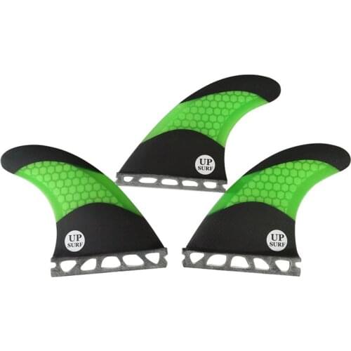 Quillas Surf Future Fin G5 Carbon fiber Honeycomb Fiberglass Fibre Fins Green color Future tri set Fins in Surfing
