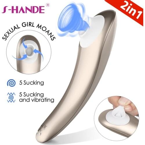SHANDE Clit Nipple Sucker Clitoris Stimulator Sucking Vibrator for Woman clitoris Licking Tongue Oral Toys For Adults Sex Toys
