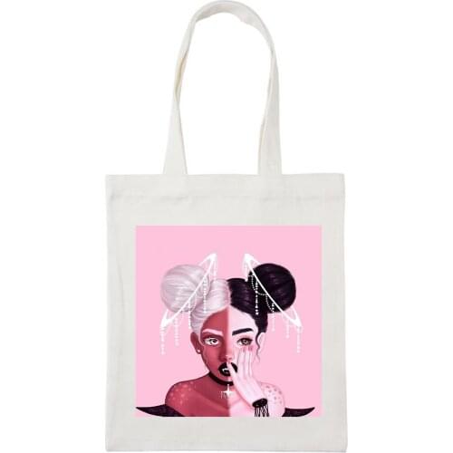 Large Capacity Solid Canvas Shoulder Bag Shopping Bag Cotton Letter for Women Canvas Fabric Eco-friendly Handbag Female Bag