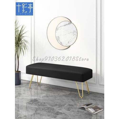 Shoes Changing Stool Light Luxury Bed Tail Stool Bedroom Sofa Nordic Family Pedal Fitting Room Bench Clothing Store Manager Benc