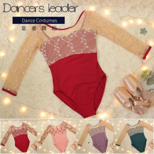 High-end custom Ballet Dance Leotard For Womens Clothing Practice Lace Stitching Gymnastics Leotard Adult Aerial Yoga Clothing