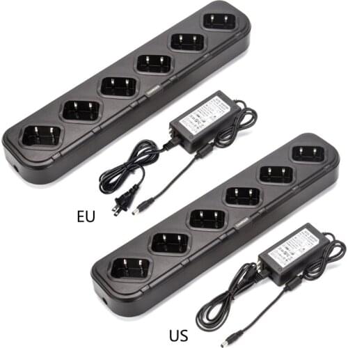 Six Way Battery Charger Compatible with BaoFeng BF-9700 UV-9R Plus BF-A58 UV-XR A-58 GT-3WP UV-82WP UV-5S BF-UV9R R760 Charger