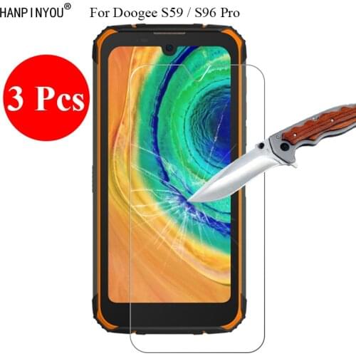 3 Pcs/Lot 9H 2.5D Tempered Glass Screen Protector For Doogee S59 / S96 Pro Protective Film