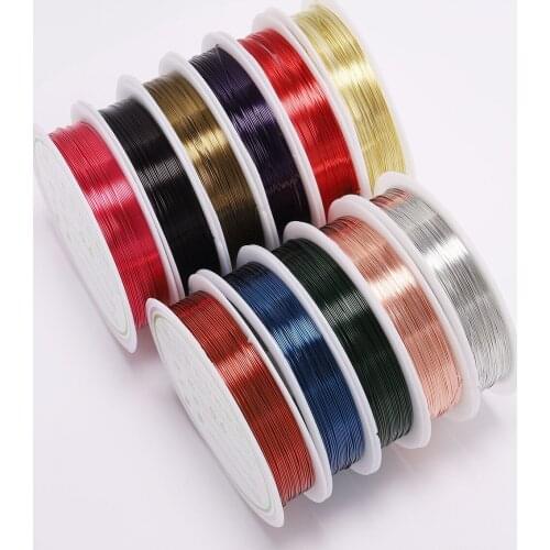 1 Roll 0.3 0.4mm Wire Diameter Roll Copper Wire Beading Cord Fit Craft Beading Wire Jewelry Making Cord For DIY Jewelry Making