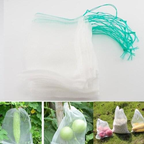 10x Reusable Food Grade Nylon protection home Kitchen Storage Bags Mosquito Barrier Cover net Filter Bag Mesh Washable Vegetable