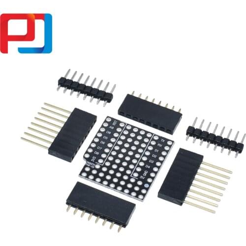 10PCS ProtoBoard Shield for WEMOS D1 mini double sided perf board with 2 pinhead