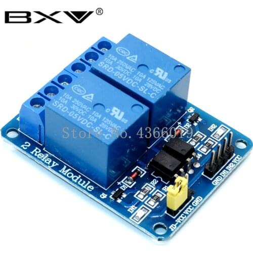 1PCS 5V 2 Channel Relay Module Shield for Arduino ARM PIC AVR DSP Electronic 2-way relay module