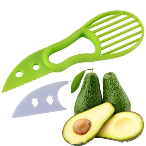 3-in-1 Avocado Slicer Shea Corer Butter Fruit Peeler Cutter Pulp Separator Plastic Knife Kitchen Vegetable Tools Home Accessory