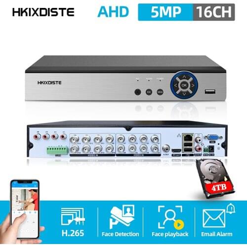 4CH 8CH /16CH AHD Security CCTV DVR H.264 5MP/4MP AHD CVI TVI Analog IP Camera5 5MP 4.0MP Hybrid Video Recorder HD Video Output