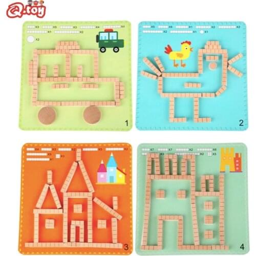 Montessori Wooden Shape Puzzle Animal Vehicle Card Block Puzzle Childrens Day Gift Girls Boys Present Educational Toys