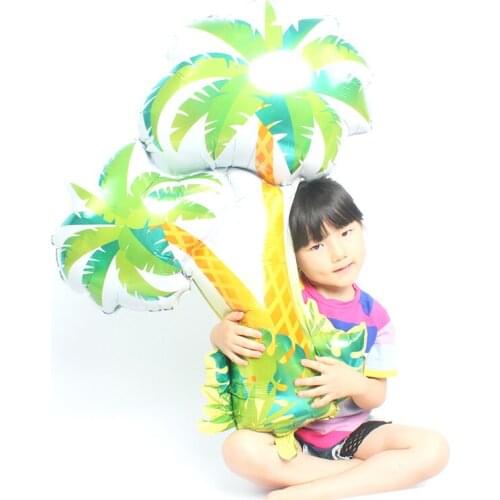 KAMMIZAD large new Palm tree balloons 103*87cm green coconut tree balloon sandy beach birthday party decorations plant globos