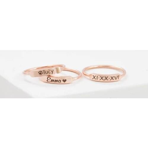 New Type Hand Made Personalized Jewelry Women Customized Rings Three Colors Avaliable Fashion Dainty Rings Gift for Girfriend