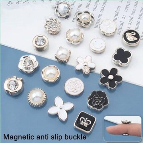 2PCs Magnetic attraction Jeans Pearl Buttons for Clothing Metal Snaps for Clothes DIY for Sewing Accessories Needlework Buttons