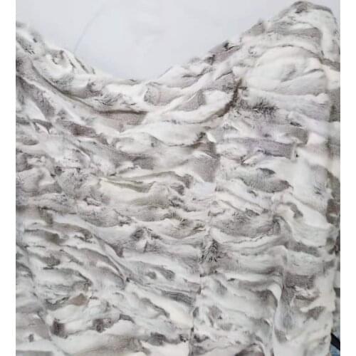Natural real genuine rabbit Fur Blanket leather Soft plate Mattress warm winter Customized big size