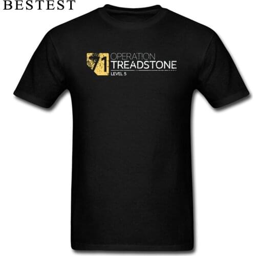 Retro Black T-shirt Men Operation Treadstone Tops & Tees Level 5 Tshirt Jason Bourne T Shirts 2019 Male Cotton Black Street Wear