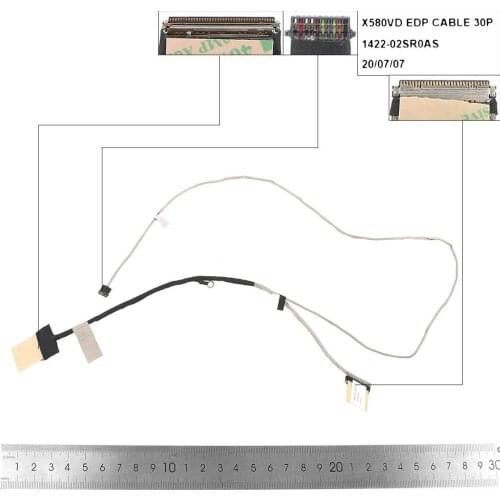 New LCD LED Video Flex Cable For Asus NX580V X580 X580NV NX580VD 30pin 1422-02SR0AS