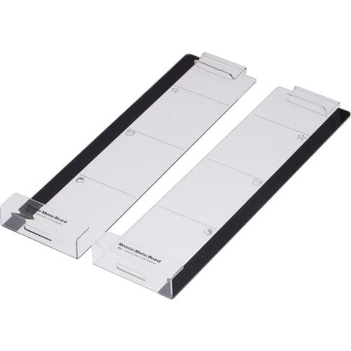 Portable Acrylic Monitor Message Memo Board Office Desktop Storage Stationery for Sticky Note Transparent Name Card Phone Holder