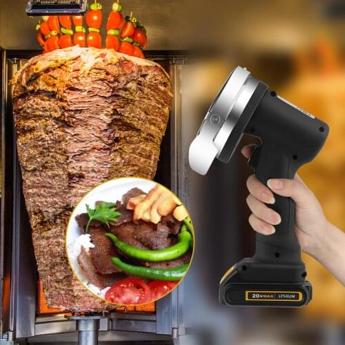 Professional Cordless Electric Turkish Kebab Knife Portable Cordless Meat Cutter Handheld Turkish Kebab Slicer With 2 Blades New