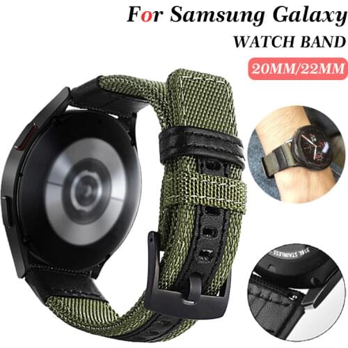 Strap nylon Fabric For Samsung Galaxy watch 3 46mm Active2 Gear S3 Replacement Band Amazfit HUAWEI Watch GT2